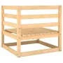Garden corner sofa and gray cushions solid acacia wood by vidaXL, Modular outdoor sofas - Ref: Foro24-805715, Price: 94,94 €,...