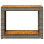 Mesa auxiliar jardín tapa madera ratán PE gris 100x40x75 cm en Mesas de jardín | Comprar online en Foru.es