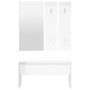 Set de muebles de recibidor madera contrachapada blanco brillo de vidaXL, Bancos para recibidores y almacenamiento - Ref: For...