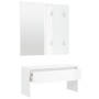 Set de muebles de recibidor madera contrachapada blanco brillo de vidaXL, Bancos para recibidores y almacenamiento - Ref: For...