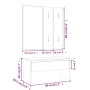 Set de muebles de recibidor madera contrachapada blanco brillo de vidaXL, Bancos para recibidores y almacenamiento - Ref: For...
