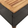 Mesa de jardín ratán sintético madera acacia negro 45x45x37 cm en Mesas de jardín | Comprar online en Foru.es