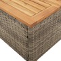Mesa de jardín ratán sintético madera acacia gris 45x45x37 cm en Mesas de jardín | Comprar online en Foru.es