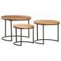 Mesas apilables 3 unidades madera maciza de acacia de vidaXL, Mesas de centro - Ref: Foro24-286185, Precio: 99,33 €, Descuent...
