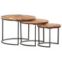 Mesas apilables 3 unidades madera maciza de acacia de vidaXL, Mesas de centro - Ref: Foro24-286185, Precio: 99,33 €, Descuent...