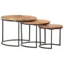 Mesas apilables 3 unidades madera maciza de acacia de vidaXL, Mesas de centro - Ref: Foro24-286185, Precio: 98,20 €, Descuent...