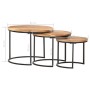 Mesas apilables 3 unidades madera maciza de acacia de vidaXL, Mesas de centro - Ref: Foro24-286185, Precio: 99,33 €, Descuent...
