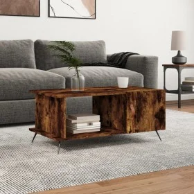 Mesa de centro madera contrachapada roble ahumado 90x50x40 cm de vidaXL, Mesas de centro - Ref: Foro24-829465, Precio: 45,10 ...