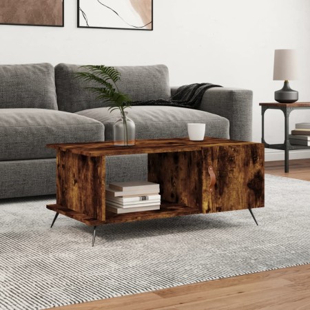 Mesa de centro madera contrachapada roble ahumado 90x50x40 cm de vidaXL, Mesas de centro - Ref: Foro24-829465, Precio: 45,51 ...
