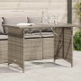 Mesa de jardín superficie de vidrio ratán PE gris 110x68x70 cm en Mesas de jardín | Comprar online en Foru.es