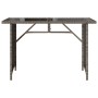 Mesa de jardín superficie de vidrio ratán PE gris 110x68x70 cm en Mesas de jardín | Comprar online en Foru.es