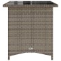 Mesa de jardín superficie de vidrio ratán PE gris 110x68x70 cm en Mesas de jardín | Comprar online en Foru.es