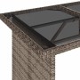 Mesa de jardín superficie de vidrio ratán PE gris 110x68x70 cm en Mesas de jardín | Comprar online en Foru.es