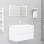 Mueble con lavabo madera de ingeniería blanco de vidaXL, Tocadores de baño - Ref: Foro24-3071549, Precio: 194,41 €, Descuento: %