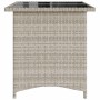 Mesa jardín superficie vidrio ratán PE gris claro 110x68x70 cm en Mesas de jardín | Comprar online en Foru.es