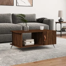 Brown oak plywood coffee table 90x50x40 cm by vidaXL, Coffee table - Ref: Foro24-829467, Price: 44,50 €, Discount: %