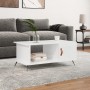 Mesa de centro madera contrachapada blanco brillo 90x50x40 cm de vidaXL, Mesas de centro - Ref: Foro24-829462, Precio: 46,14 ...