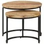 Stackable tables 2 units rough mango wood by vidaXL, Coffee table - Ref: Foro24-337999, Price: 97,79 €, Discount: %
