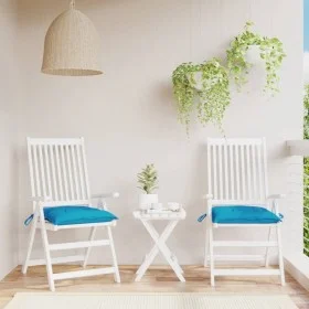Cojines de silla de jardín 2 uds tela Oxford azul 40x40x7 cm de vidaXL, Cojines para sillas y sofás - Ref: Foro24-314872, Pre...