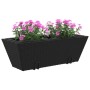 Jardineras con ganchos 2 unidades ratán sintético negro en Macetas y jardineras | Comprar online en Foru.es