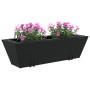 Jardineras con ganchos 2 unidades ratán sintético negro en Macetas y jardineras | Comprar online en Foru.es