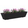 Jardineras con ganchos 2 unidades ratán sintético negro en Macetas y jardineras | Comprar online en Foru.es