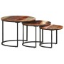Mesas apilables 3 unidades mesa maciza reciclada de vidaXL, Mesas de centro - Ref: Foro24-338003, Precio: 122,23 €, Descuento: %