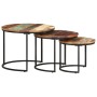 Mesas apilables 3 unidades mesa maciza reciclada de vidaXL, Mesas de centro - Ref: Foro24-338003, Precio: 122,23 €, Descuento: %