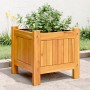 Jardinera con forro madera maciza de acacia 31x31x30 cm en Macetas y jardineras | Comprar online en Foru.es