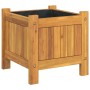 Jardinera con forro madera maciza de acacia 31x31x30 cm en Macetas y jardineras | Comprar online en Foru.es