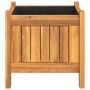 Jardinera con forro madera maciza de acacia 31x31x30 cm en Macetas y jardineras | Comprar online en Foru.es