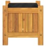 Jardinera con forro madera maciza de acacia 31x31x30 cm en Macetas y jardineras | Comprar online en Foru.es