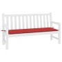 Cojín de banco de jardín tela Oxford rojo 200x50x3 cm de vidaXL, Cojines para sillas y sofás - Ref: Foro24-47610, Precio: 24,...
