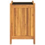 Jardinera con forro madera maciza de acacia 31x31x50 cm en Macetas y jardineras | Comprar online en Foru.es