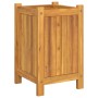 Jardinera con forro madera maciza de acacia 31x31x50 cm en Macetas y jardineras | Comprar online en Foru.es
