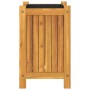 Jardinera con forro madera maciza de acacia 31x31x50 cm en Macetas y jardineras | Comprar online en Foru.es