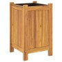 Jardinera con forro madera maciza de acacia 31x31x50 cm en Macetas y jardineras | Comprar online en Foru.es