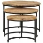 Stackable tables 3 units rough mango wood by vidaXL, Coffee table - Ref: Foro24-338002, Price: 127,40 €, Discount: %