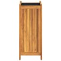 Jardinera con forro madera maciza de acacia 31x31x75 cm en Macetas y jardineras | Comprar online en Foru.es