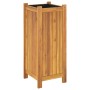 Jardinera con forro madera maciza de acacia 31x31x75 cm en Macetas y jardineras | Comprar online en Foru.es
