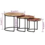 Stackable tables 3 units rough mango wood by vidaXL, Coffee table - Ref: Foro24-338002, Price: 127,40 €, Discount: %