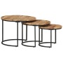 Mesas apilables 3 unidades madera rugosa de mango de vidaXL, Mesas de centro - Ref: Foro24-338002, Precio: 135,92 €, Descuent...