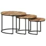 Stackable tables 3 units rough mango wood by vidaXL, Coffee table - Ref: Foro24-338002, Price: 127,40 €, Discount: %