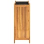 Jardinera con forro madera maciza de acacia 54x31x75 cm en Macetas y jardineras | Comprar online en Foru.es