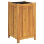 Jardinera con forro madera maciza de acacia 42x42x75 cm en Macetas y jardineras | Comprar online en Foru.es