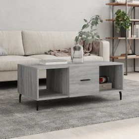 Mesa de centro madera contrachapada gris Sonoma 102x50x40 cm de vidaXL, Mesas de centro - Ref: Foro24-829322, Precio: 54,14 €...