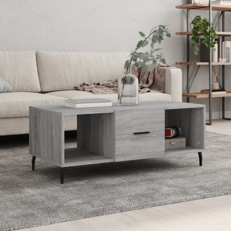 Mesa de centro madera contrachapada gris Sonoma 102x50x40 cm de vidaXL, Mesas de centro - Ref: Foro24-829322, Precio: 54,40 €...