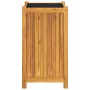Jardinera con forro madera maciza de acacia 42x42x75 cm en Macetas y jardineras | Comprar online en Foru.es