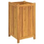 Jardinera con forro madera maciza de acacia 42x42x75 cm en Macetas y jardineras | Comprar online en Foru.es