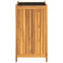 Jardinera con forro madera maciza de acacia 42x42x75 cm en Macetas y jardineras | Comprar online en Foru.es